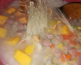Gambar langkah 2 resipi Bubur Campur Tumis Darat.