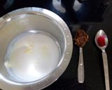 A picture of step 8 of Fig, vanilla and gulkand truff.