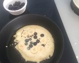A picture of step 9 of Big Messy Loaded American-Style breakfast pancakes.