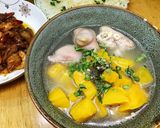Hình bước làm 2 của món Canh bí đỏ giò móng