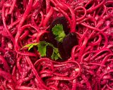 Φωτογραφία βήματος 4 της συνταγής Linguine integrale rosa pesto (ζυμαρικά ολικής άλεσης με πέστο παντζαριού) 🩷🩷🩷