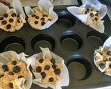 A picture of step 6 of Banana Blueberry Muffin (Vegan).