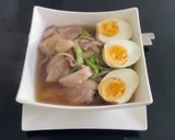 A picture of step 2 of Noodle Egg With Shiitakes Soup.