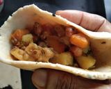 A picture of step 1 of Samosa Chaat.