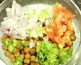 A picture of step 2 of Kala Chana Salad.