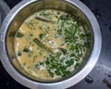 A picture of step 2 of Besan Drumstick curry.