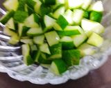 A picture of step 1 of Go Green salad.