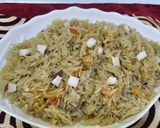 A picture of step 5 of Jaggery rice.
