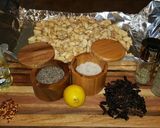 A picture of step 4 of Mike's Creamy Garlic Sun Dried Tomato Bagel Spread.