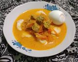 Foto langkah ke 5 dari resep Lontong Lodeh Labu Siam Wortel dan Tempe.