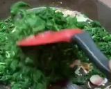 A picture of step 7 of Grass-fed Tomahawk, Creamed kale and black garlic.