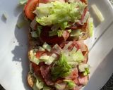 A picture of step 7 of BLAT (Bacon, Lettuce, Avocado, Tomato) Sandwich.