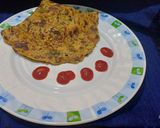 A picture of step 3 of Cucumber chila.