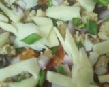 A picture of step 3 of Ginger malai boti pizza 🍕😋.