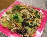 Hình bước làm 4 của món Miến xào ghẹ