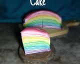 Foto langkah ke 7 dari resep Rainbow Crepes Cake.