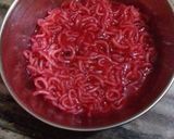 A picture of step 3 of Rosy maggi in pista custard.