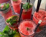 A picture of step 1 of Watermelon Elderflower Lemonade.