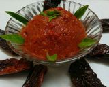 A picture of step 3 of KHOLHAPURI THECHA (Red chilli Chutney).