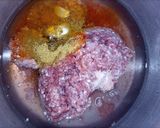 A picture of step 1 of Qeema paratha.