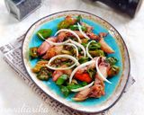 Foto langkah ke 6 dari resep Cumi Cabe Ijo.