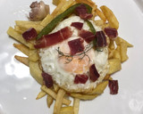 Foto del paso 4 de la receta: 🍳 Patatas fritas con huevo y jamón 🍳