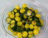 A picture of step 2 of Pickled Cucumber and grape salad.