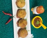 A picture of step 13 of Cheese balls with herb 🌿 tomato 🍅sauce.