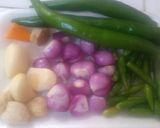 Foto langkah ke 1 dari resep Gulai Pakis Udang Tempe Yana (bahan ditimbang).