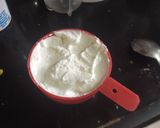 A picture of step 1 of Kharwas or Milk Pudding.
