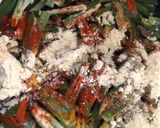 A picture of step 2 of Besan Bhindi.