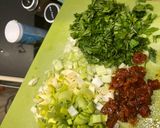 A picture of step 2 of Ejjeh - Lebanese style omelette.