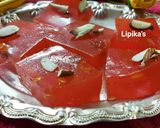 A picture of step 12 of Karachi halwa.