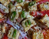 পনির টিক্কা পিজ্জা (paneer tikka pizza recipe in Bengali) রেসিপি ধাপ - 10 ছবি