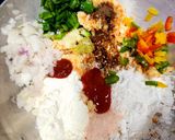 A picture of step 2 of Veg Manchurian.