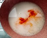 A picture of step 3 of Bombay halwa / Karachi halwa.