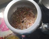 A picture of step 1 of Sprout khichdi.