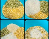 A picture of step 1 of Lal Saag Mix Dal Vada.