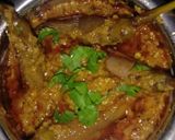 A picture of step 7 of Hyderabadi Baingan Masala.