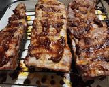 Foto del paso 6 de la receta: Pechito de cerdo con barbacoa, papas cremosas y ensalada