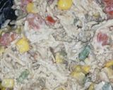 A picture of step 1 of Chicken stuffed sandwich without bread.