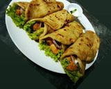 A picture of step 6 of KFC (zing'ratha) Style Chik'ratha Wraps😋😋😋.