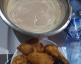 A picture of step 6 of Akara (Bean Cake) with Akamu (Pap).