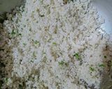 A picture of step 1 of Cheesy cauliflower fritters.