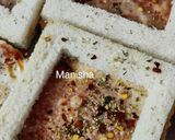 A picture of step 1 of Squizza (Square Bread Pizza).
