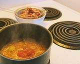 Hình bước làm 2 của món Súp đậu cay kiểu tây và inarizushi Nhật liệu có thân với nhau ^^