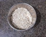 A picture of step 1 of Oats Semolina Uttapam with idli and Sambhar.