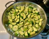 A picture of step 5 of Pasta with Zucchini and Ricotta.