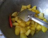 A picture of step 3 of Aloo posto (potato with Poppy seed paste).
