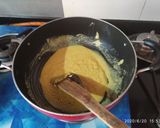 A picture of step 1 of Besan sooji Ladoos.
